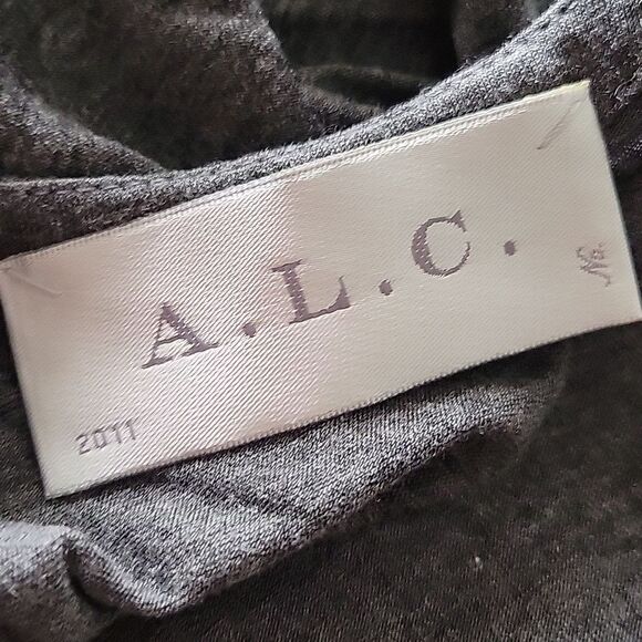 NWT ALC XS Covan Dress Grey Goddess Maxi Long Ruched Sexy Party Luxury Formal - Picture 12 of 16